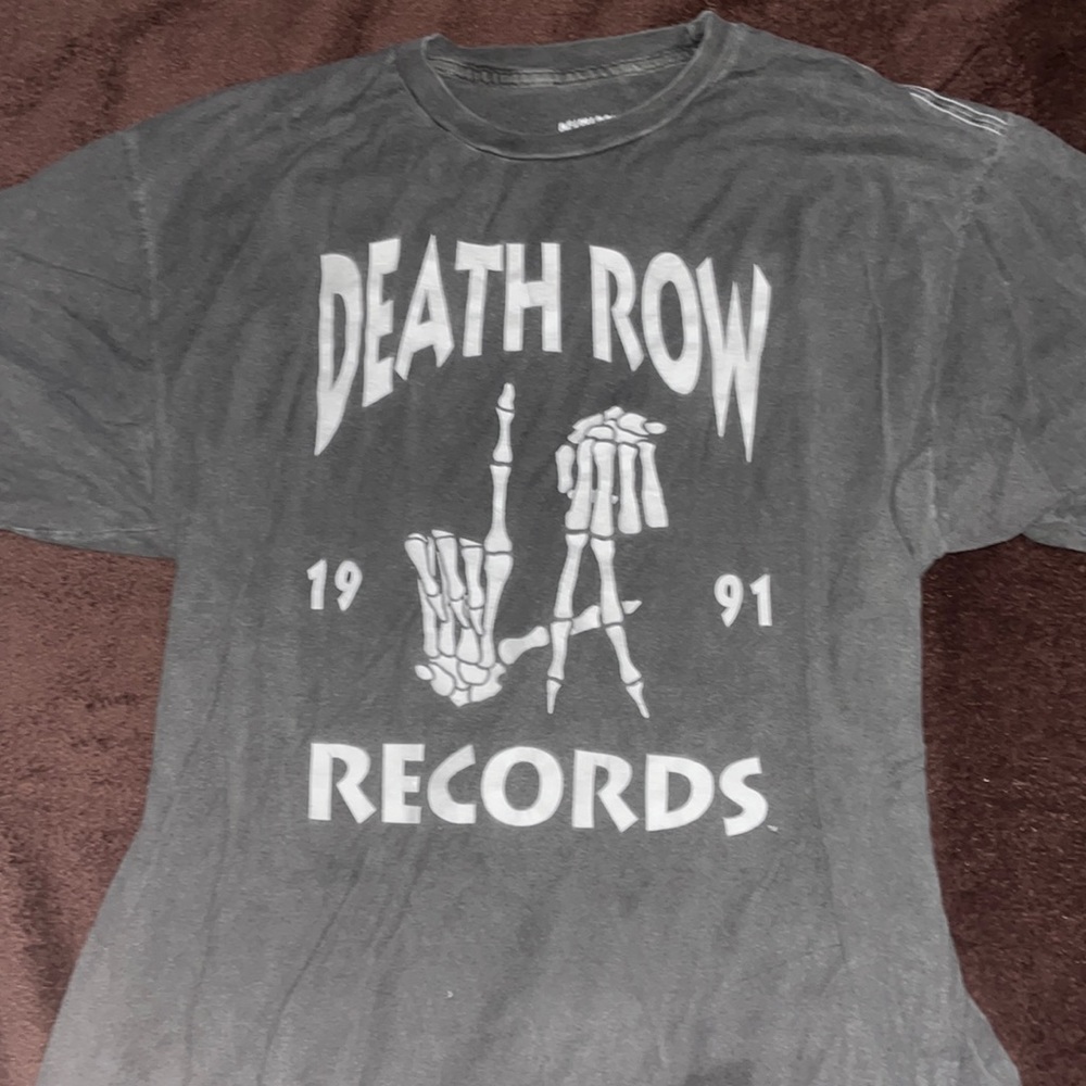 Death row records skull hand shirt affliction sinful